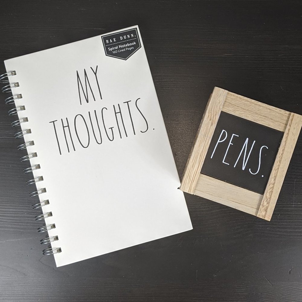 Rea Dunn "MY THOUGHTS" Notebook with Pen Holder